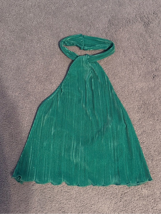 Pretty Garbage Tops - Green Halter Top